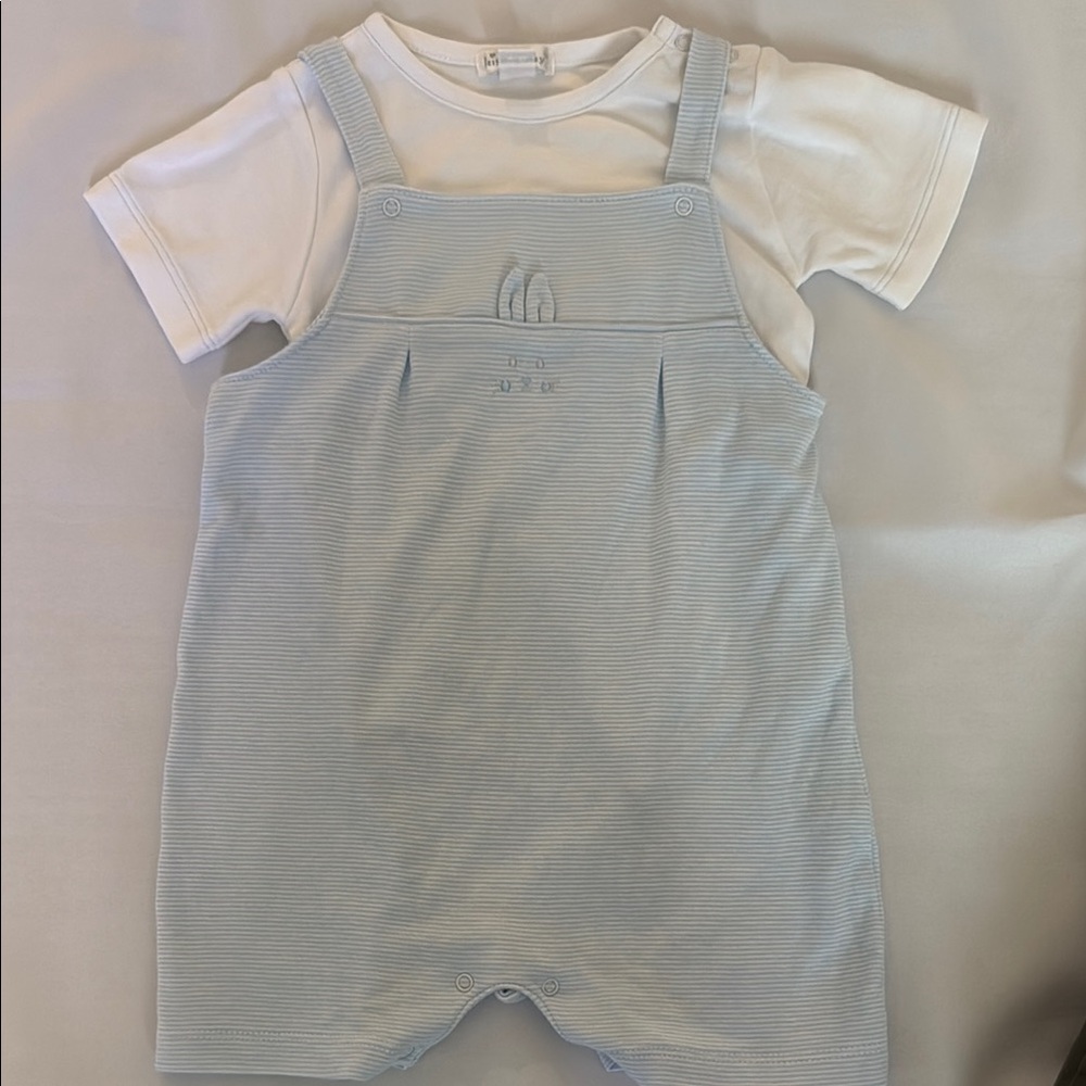 Kissy Kissy Bunny Burrows Short Overall Set - like new!